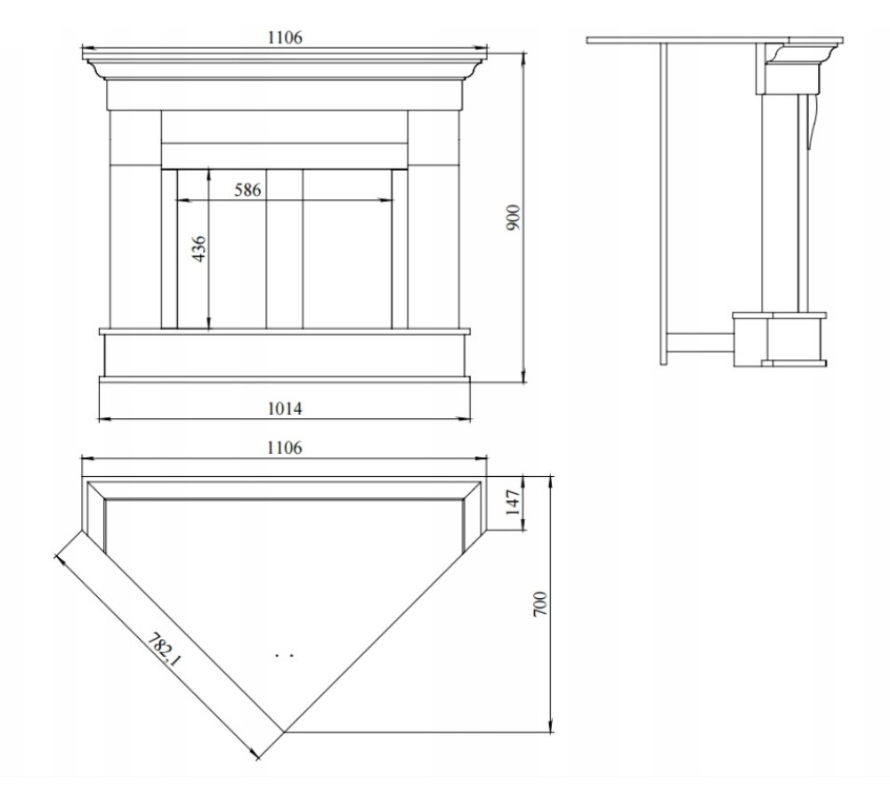 Albion Corner AF23S Oak Antique